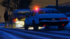 Snowy Traffic Stop