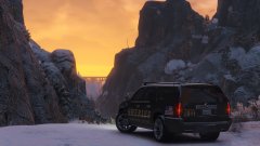 An Escalade in the sunset!