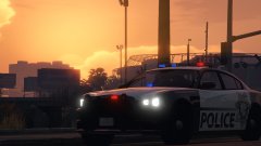 Responding code 3 during a nice sunset