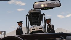 The LASD has successfully stopped a trailer full of high end vehicles!