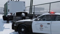 This chases ended in the back of a truck!