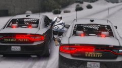 That's one way to deal with the motorcyclist running away from the police