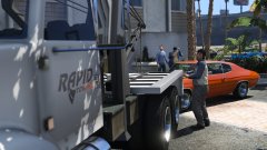 Towing an illegally parked Chevelle