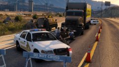 Another police chase ended in the front of a truck