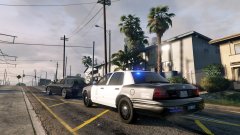 LSPD Slicktop unit on a traffic stop