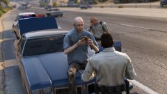 Sir, could you please stop eating that donut?