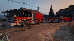 Engine 14 and ladder 104 on scene