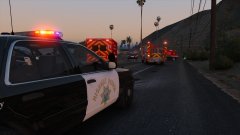 CHP assisting LAFD on an MVA Northbound Route 1