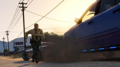 Suspect running away from the police!