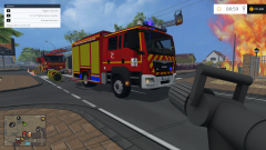 French engine and ladder on scene of a residential structure fire