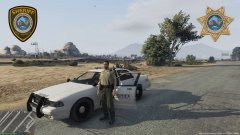 Blaine County Deputy Sheriff and cruiser