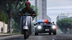 Who runs away from the police on a Faggio?!