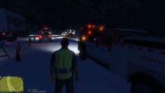 HELP Truck Assisting with Accident