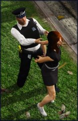 "...i didnt nick nuffin yeah, i found it...get off me...i know your boss..youre gonna get sacked you muppet..."