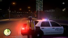 Setting a perimeter around the fire.