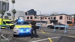 Armed Officer w/BMW X5