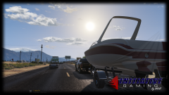 Sheriff is heading home with his new boat.