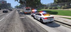 LSPD assisting Paramedics at a Drunken Pedestrian