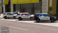 LAPD arriving to reports of crime in Beverly Hills