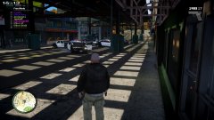 Being surrounded after robbing a shop