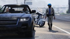 Traffic Stop on a Baller with a flat tire