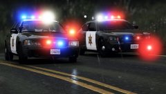 Sheriff units during pursuit