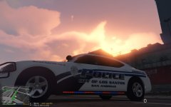 Police car at whatever time this is.