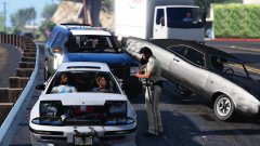 That moment when an NPC driver decides to park their Dukes on top of your SUV