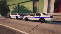 Berkeley County Sheriff's vehicles await their deputies as they take a lunch break