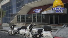 NCPD Motor officers chow down on some chicken.