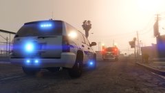 A NCFD Engine and NCPD Officer respond to a structure fire