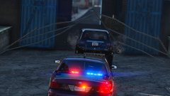 Suspect is crashing through fences!