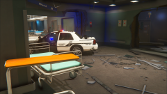 LSSD CVPI Accidentaly Loses Control During Pursuit; Crashes Into Busy Hospital