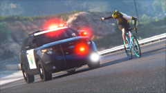 CHP Pursue a Male Bicyclist on Route 68