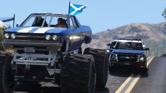 Monster truck pursuit!