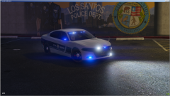 Dodge Charger NCSHP At the station at night