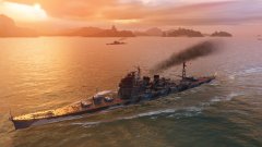 Atago and the sunset