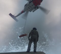 Coast Guard Rescue Swimmer in Action