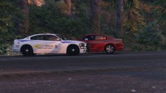 A Deputy in an unmarked car makes dinner plans with his district partners