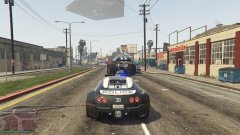 Super car chasing a monster truck. Seems legit.