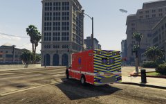 2014 Ford F-350 Type I Ambulance Fictional Fire Department Rear
