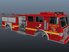 Los Angeles County Fire Dept. Skin! (for Pierce LAFD firetruck by PimDSLR)