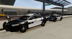 Bakersfield Police Cars Parked At FIA