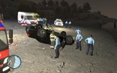 Traffic accident on Leftwood Beach.