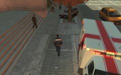 Paramedics on the scene.