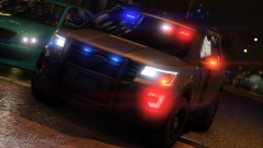 Code 3 to a robbery in progress