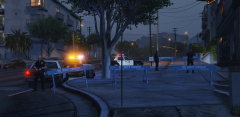 LAPD on scene of an Early Evening Robbery