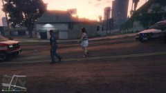 The civilian being taken to the hospital