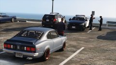 Parked near the beach