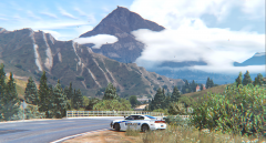 Look at that mountain. Please. And the car.